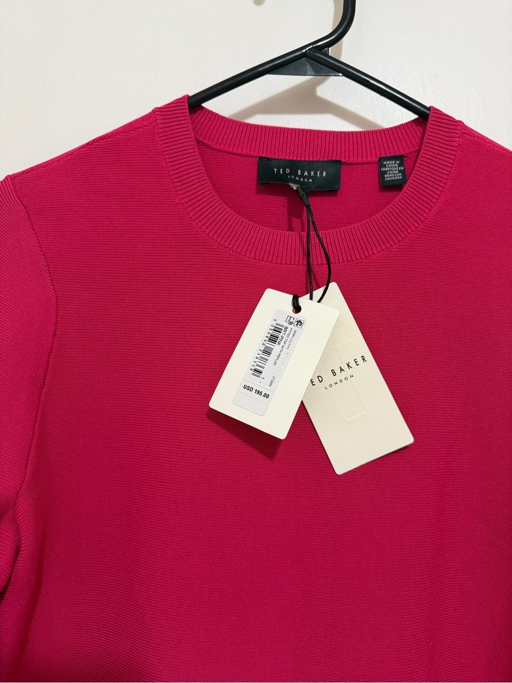 Ted Baker Vibrant Fuchsia Crewneck Sweater top